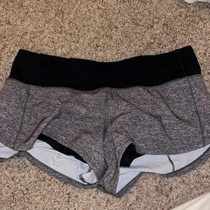 lululemon size 4 heather gray speed up shorts